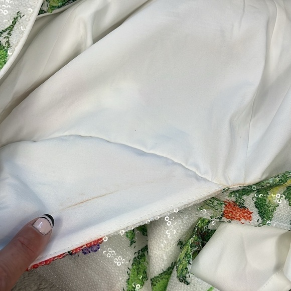 NWT Black Halo Jackie O Sheath Dress in Garden Party Sequin Sparkle Sz 4 - Picture 13 of 16